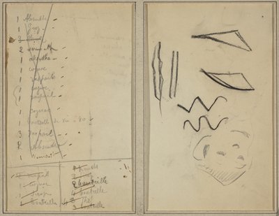 Neige (snö); Resplan [recto] av Paul Gauguin