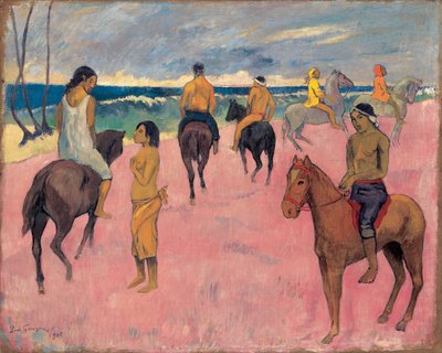 Till häst vid Seashore II. av Paul Gauguin