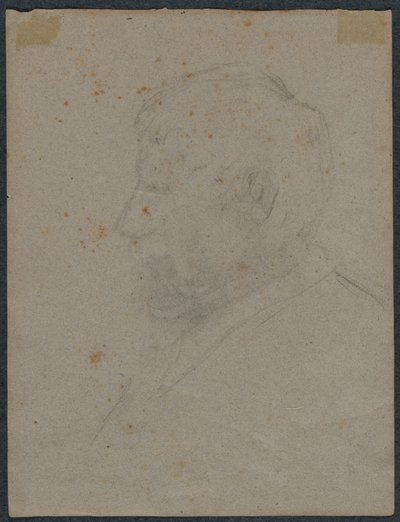 Profil byst av en man (verso) av Paul Gauguin