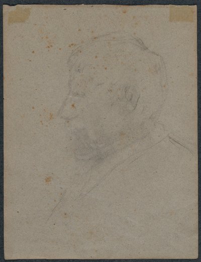Profil Byst av en man verso, 1870-tal. av Paul Gauguin