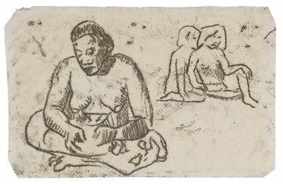 Sittande Kvinna (relaterat till målningen Sister of Charity) av Paul Gauguin