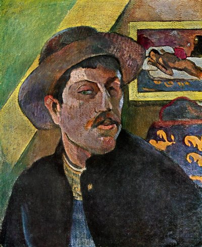 Självporträtt i hatt, 1893-1894 1939. av Paul Gauguin