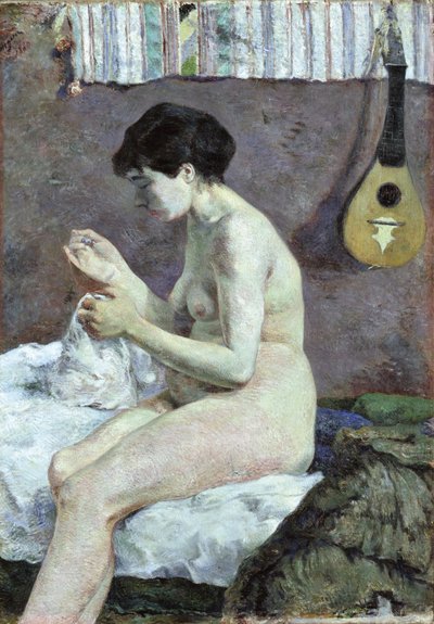 Studie av en naken Suzanne-sömnad. av Paul Gauguin