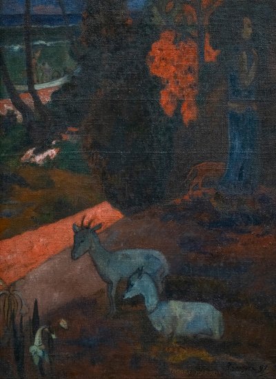 TARARI MARURU (landskap med två getter) av Paul Gauguin