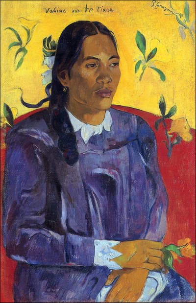 Tahiti: Vahine No Te Tiare (Kvinna med en blomma), Paul Gauguin (1891) av Paul Gauguin