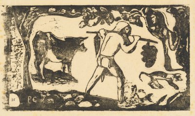 Tahitian Carrying Bananas (bäraren av fei) av Paul Gauguin