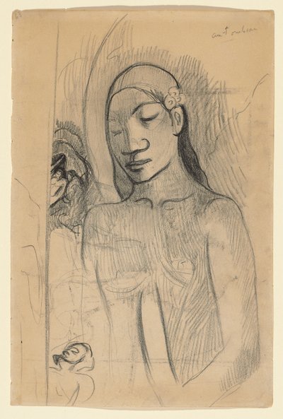 Tahitisk figur, ca 1895-96 av Paul Gauguin