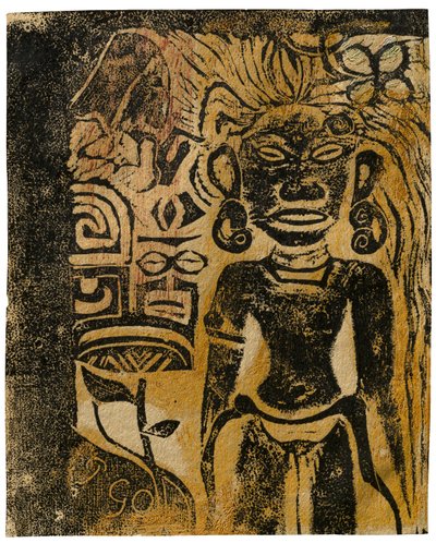 Tahitisk idol, Gudinnan Hina, 1894-95 av Paul Gauguin