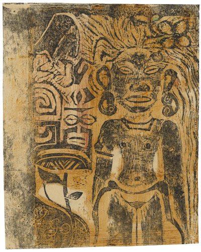 Tahitisk idol, Gudinnan Hina, 1894-95 av Paul Gauguin