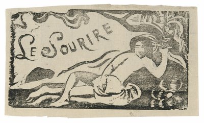 Tahitisk kvinna, huvudbonad för Le sourire av Paul Gauguin