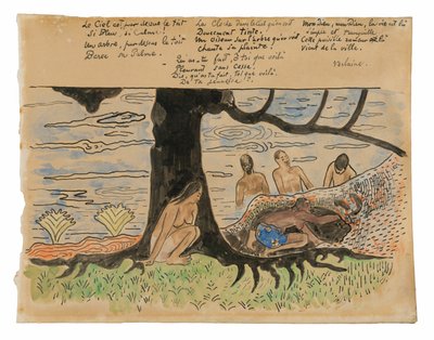 Tahitians fiske av Paul Gauguin