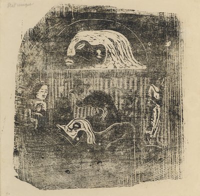Te Atua The Gods Small Plate [verso], i eller efter 1895. av Paul Gauguin