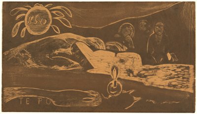 Te Po (Den långa natten) av Paul Gauguin