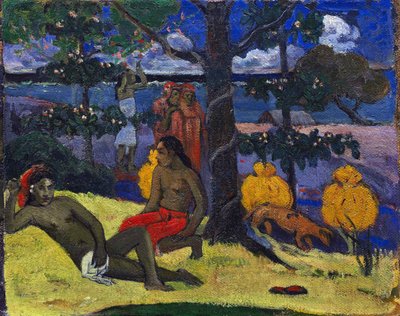 Drottning II Kvinnan med Mango II, 1896. av Paul Gauguin