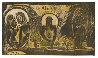 Te atua (Guden) från Noa Noa-sviten av Paul Gauguin