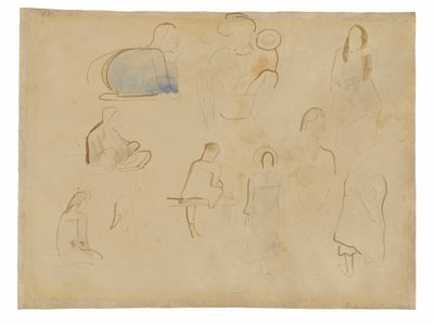Tio studier av tahitiska figurer av Paul Gauguin