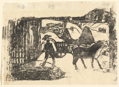 Oxvagnen (Le char a boeufs) av Paul Gauguin