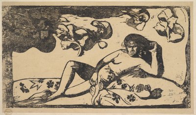 Skönhetens drottning - Langorous, 1898. av Paul Gauguin