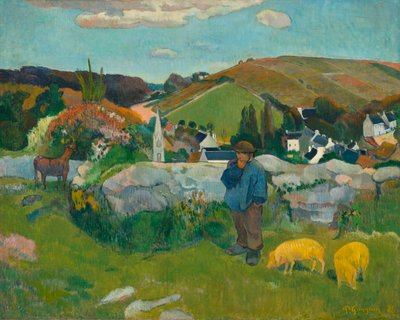 Svinhjorden, 1888 av Paul Gauguin