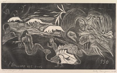 Universum skapas Universum skapas, från Doft Noa Noa, 1893-94. av Paul Gauguin