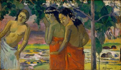 Tre tahitiska kvinnor, 1896 av Paul Gauguin