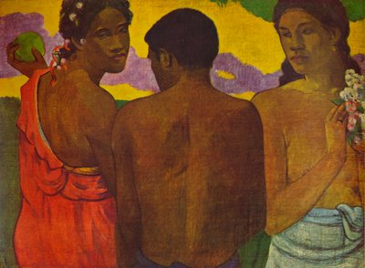 Tre Tahitianer, 1899 1935 av Paul Gauguin