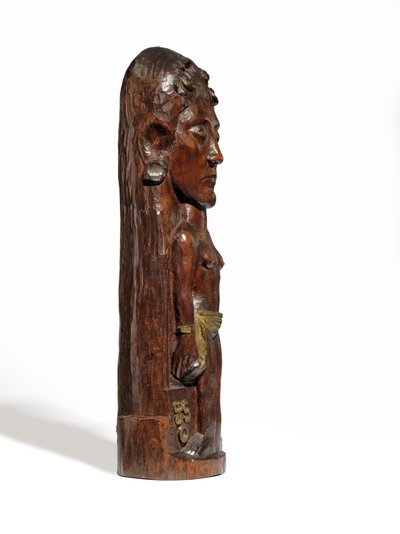 Thérèse, ca 1902-3 (snidat miroträ, förgyllning & kopparspik) (se även 2835560-1) av Paul Gauguin