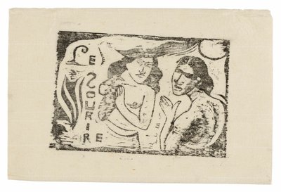 Two Women Chattering, headpiece för Le Sourire av Paul Gauguin
