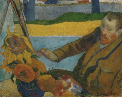 Vincent van Gogh painting sunflowers av Paul Gauguin