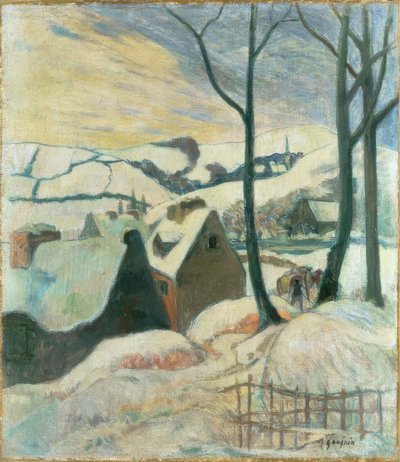 Byn under snön av Paul Gauguin