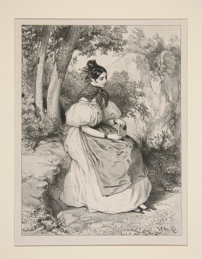 (MEDITATION.) av Paul Gavarni