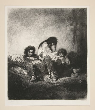 (En fattig familj.) av Paul Gavarni
