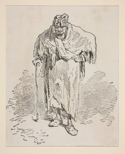 Gammal tiggerska av Paul Gavarni