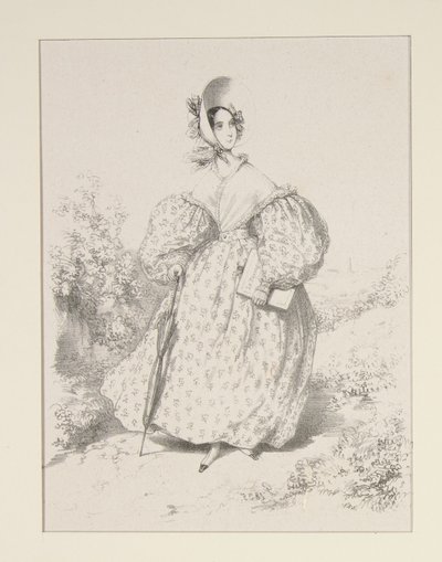 På landet. Huillet 1835. Klänning av jaconas,... av Paul Gavarni