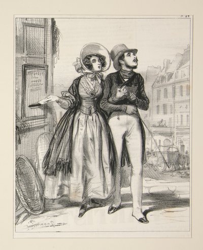 Farväl, vän, till i morgon... av Paul Gavarni