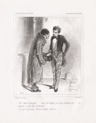 Parisiska nonsens: Ah! Herr Radiguet av Paul Gavarni