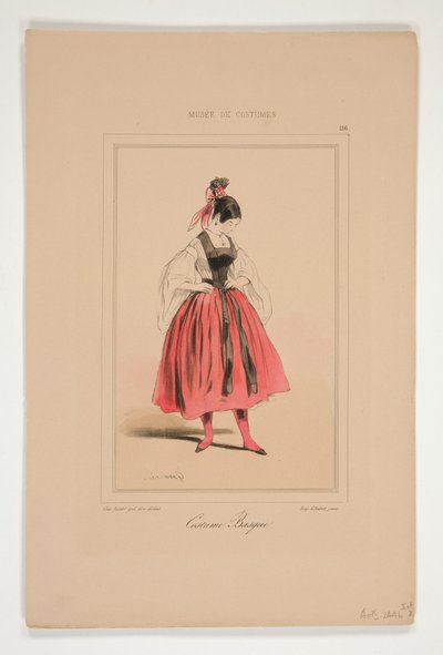 Baskische Tracht av Paul Gavarni
