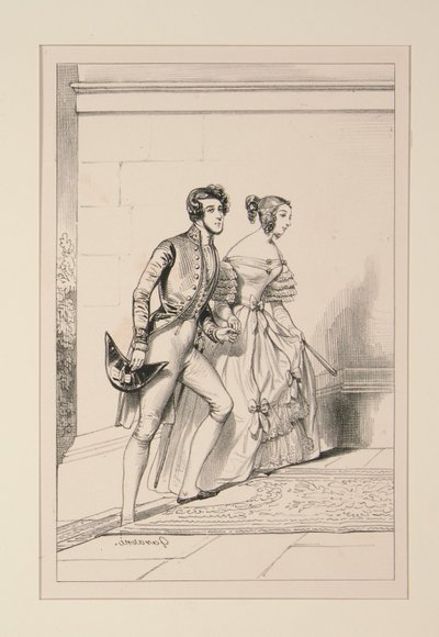 Hovdräkt 1837... av Paul Gavarni