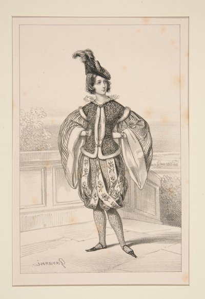 DRÄKT AV FRU LA MARQUISE DE L.. av Paul Gavarni