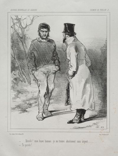 Toulon väg. av Paul Gavarni