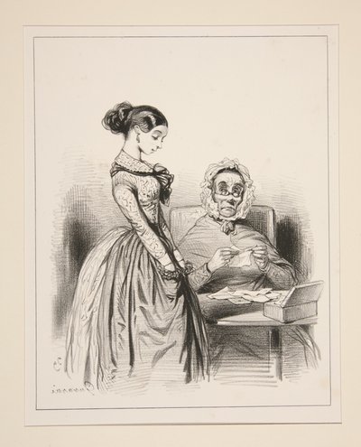 Meddelande om styckena. av Paul Gavarni