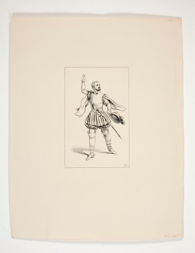 Marcels kostym, spelad av Levasseur. av Paul Gavarni