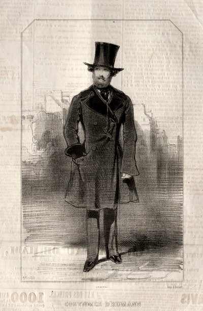 Dräkter d Humann, 1843. av Paul Gavarni