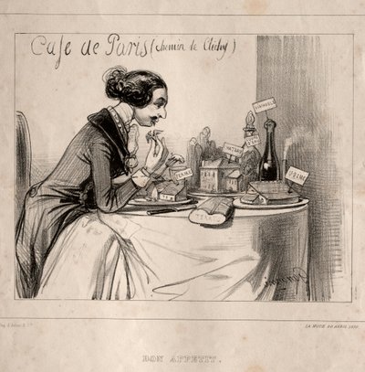 Fantastisk skiss: Bon Appetit, 1839. av Paul Gavarni