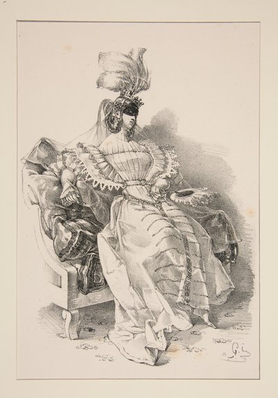 Hertiginna. av Paul Gavarni