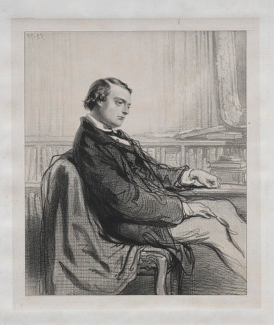 Pressens herrar: Théodore de Banville, 1853. av Paul Gavarni