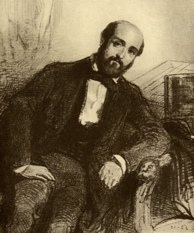 Henry Murger (1822-61) av Paul Gavarni