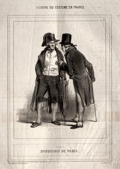Kostymens historia i Frankrike: Bourgeois of Paris av Paul Gavarni