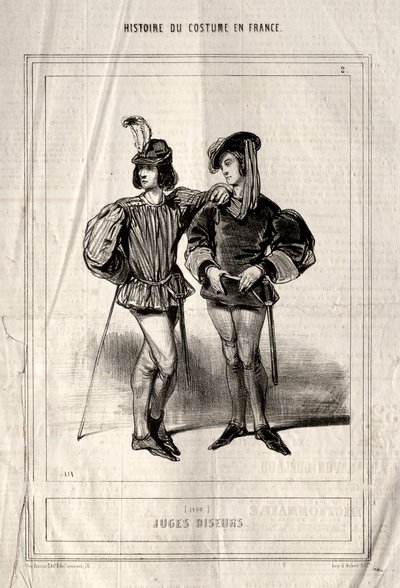 History of Costume in France: Telling Judges, 1843. av Paul Gavarni