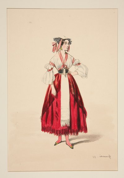 ITALIENISCHE. Wollkleid,... av Paul Gavarni